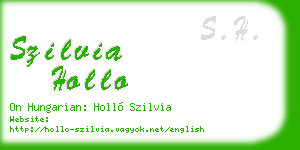szilvia hollo business card