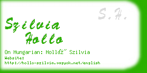 szilvia hollo business card